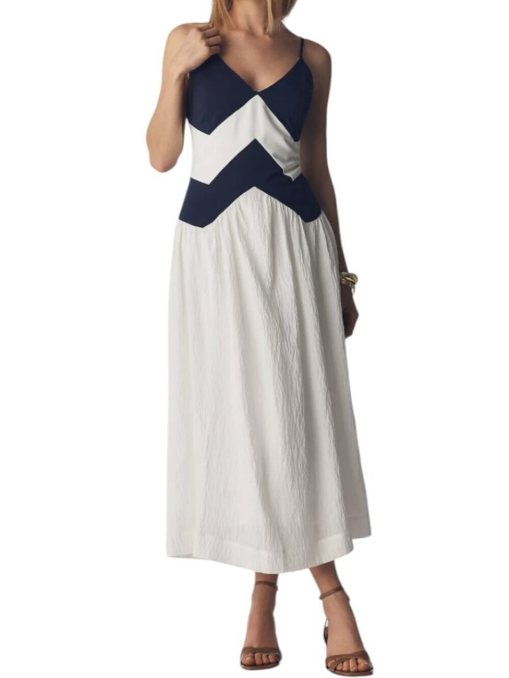 Maeve Sleeveless Twofer Midi Dress I Size: S